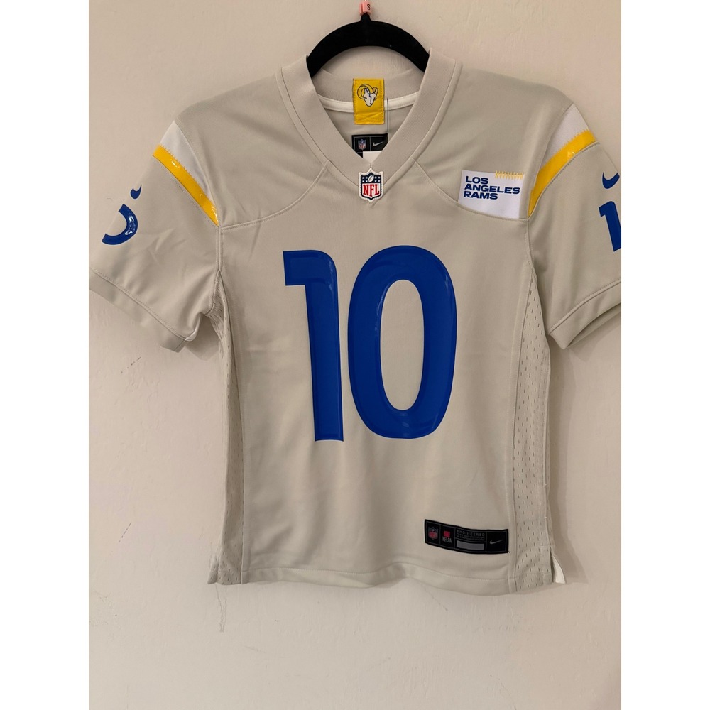 YOUTH Nike Los Angeles Rams Cooper Kupp 10 Jersey Bone Grey NFL Football -NWOT